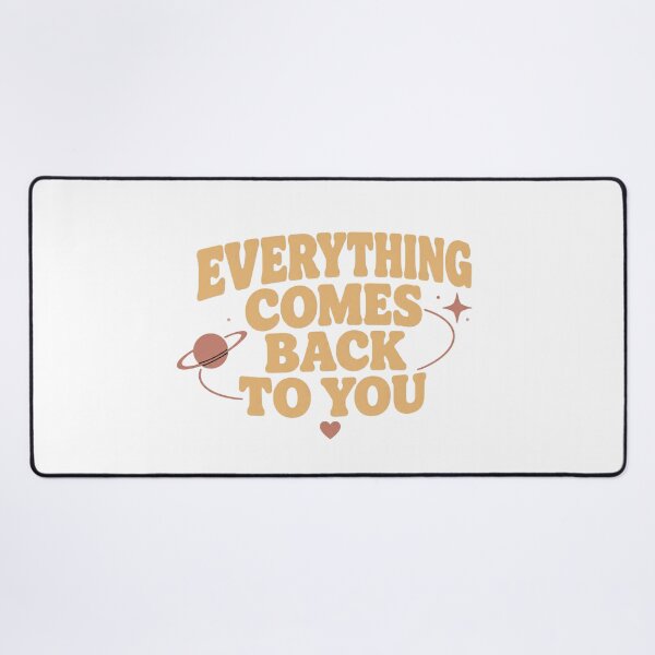 Item preview, Everything Comes Back To You – Romantic Orbit Typography Design designed and sold by Lovestickerco.