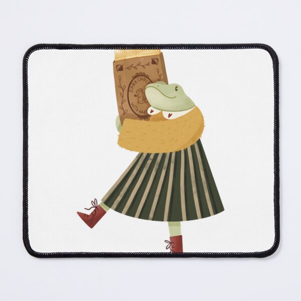Item preview, Lady Frog And Her Chocolate Whimsical Art designed and sold by carlottaiart.