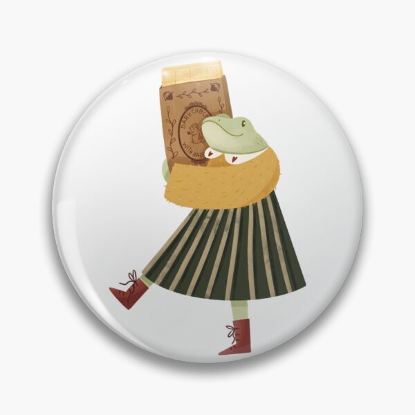 Item preview, Lady Frog And Her Chocolate Whimsical Art designed and sold by carlottaiart.