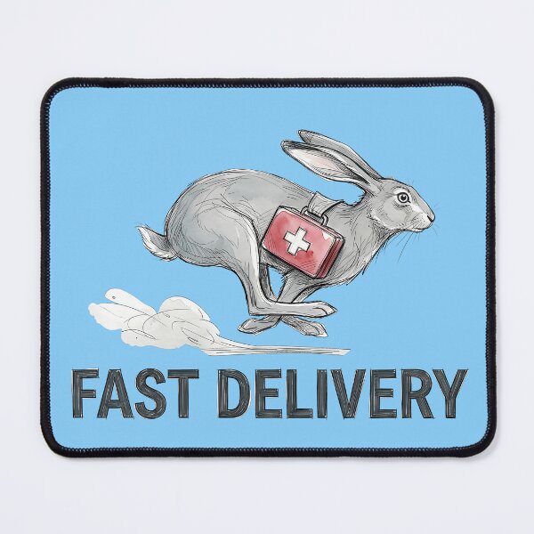 Item preview, Fast Delivery: First Aid Rescue Bunny Watercolor Art designed and sold by SoulPT.