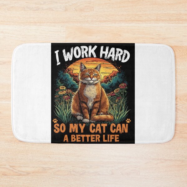 Item preview, I Work Hard So My Cat Can Have a Better Life – Orange Tabby Cat Gift designed and sold by DanubeDesigns.