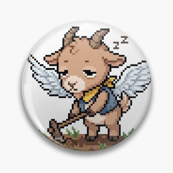 Item preview, The Sleepy Angel Goat Farmer designed and sold by Matilda Pixel.