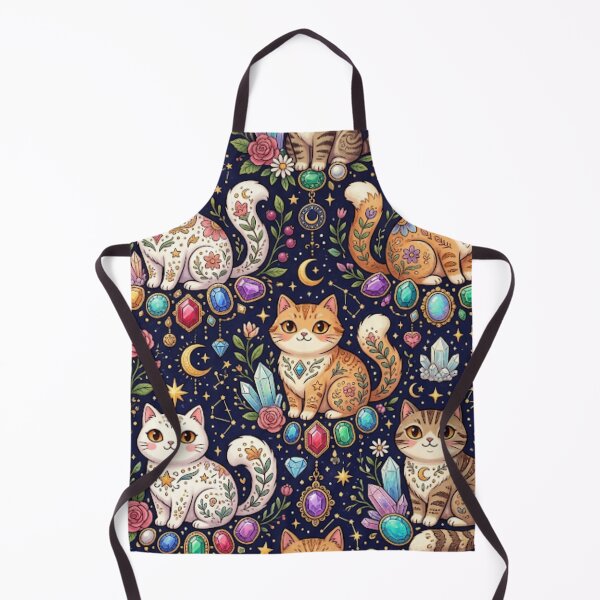 Item preview, Magic Crystal Cats and Gems Pattern  designed and sold by Iampoji.