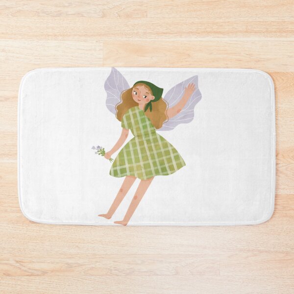 Item preview,  Fairy In Green Checkered Dress Kawaii Art designed and sold by carlottaiart.