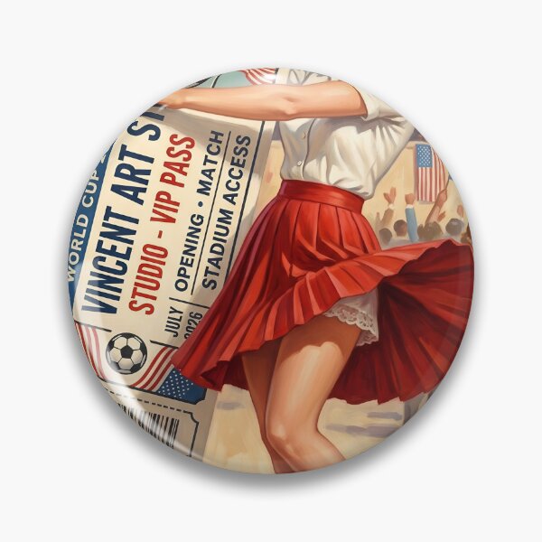 Item preview, Vintage 1950s Pin-Up Girl World Cup Soccer Stadium Poster designed and sold by Vincent-68.