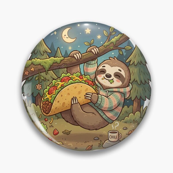 Item preview, Cute Sloth Eating Taco designed and sold by MzulhilmiZam.