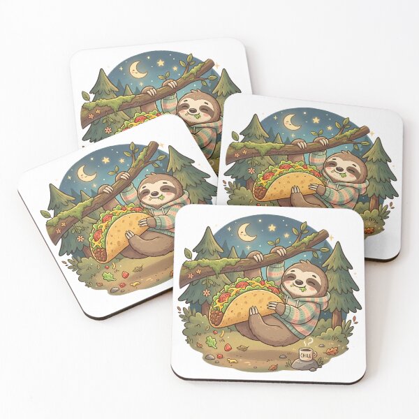 Item preview, Cute Sloth Eating Taco designed and sold by MzulhilmiZam.