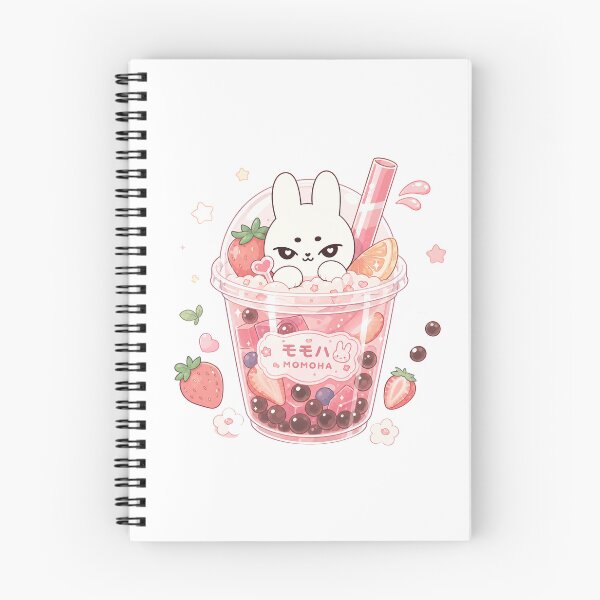 Item preview, Kawaii Strawberry Bubble Tea Bunny designed and sold by kokoriiland.