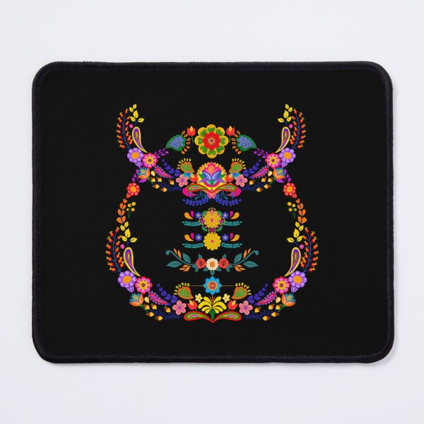 Item preview, Scandinavian Folk Art Floral Frame | Colorful Nordic Ornament designed and sold by GorinART.
