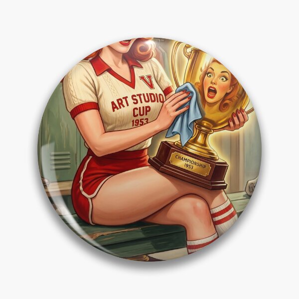 Item preview, 1953 Pin-Up Girl Champion Locker Room Vintage Art designed and sold by Vincent-68.