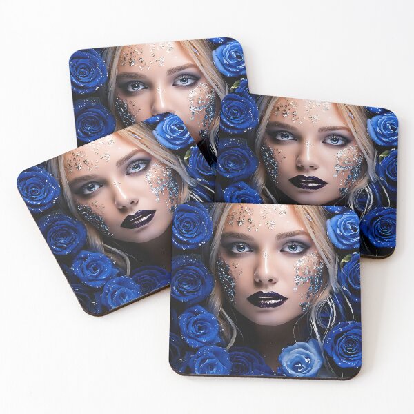 Item preview, Blue Rose Gothic Goddess designed and sold by ToxicInkArt.