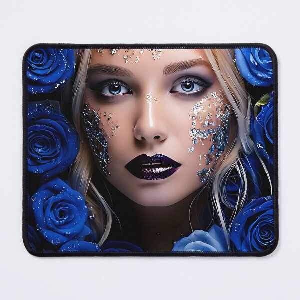Item preview, Blue Rose Gothic Goddess designed and sold by ToxicInkArt.