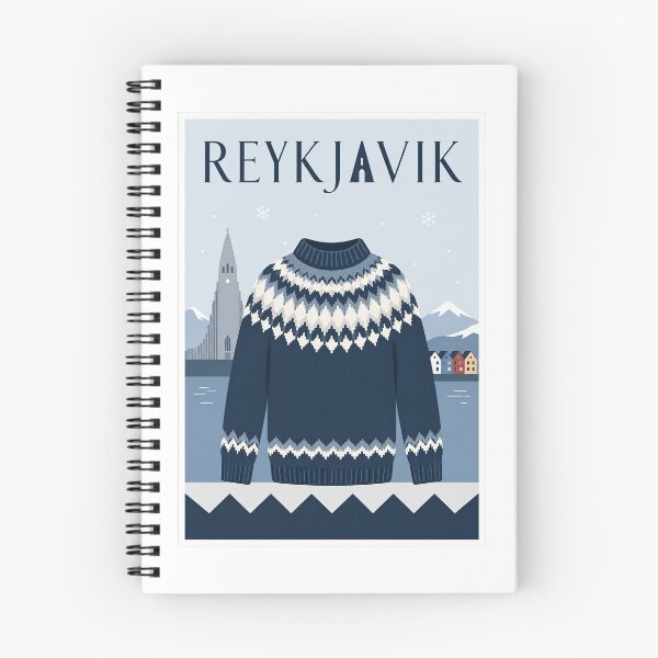 Item preview, Reykjavik Icelandic Sweater Travel Poster designed and sold by Beyond Destinations.