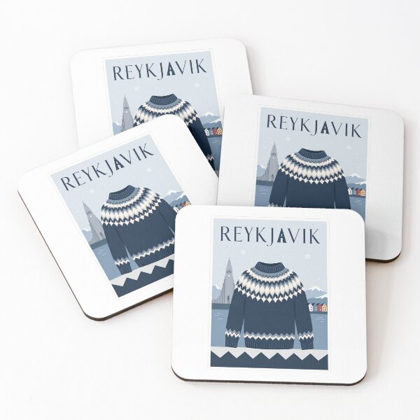 Item preview, Reykjavik Icelandic Sweater Travel Poster designed and sold by Beyond Destinations.