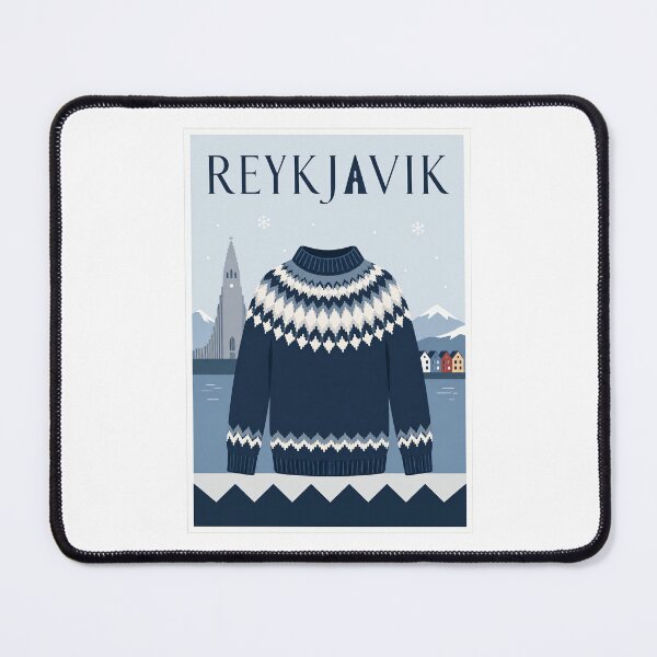 Item preview, Reykjavik Icelandic Sweater Travel Poster designed and sold by Beyond Destinations.