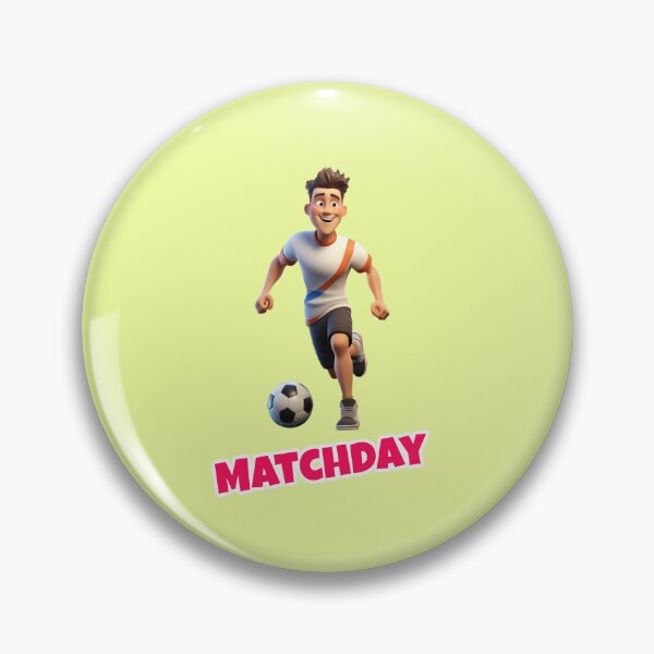 Item preview, Matchday football player running dynamically on the ball quote designed and sold by Mauswohn.
