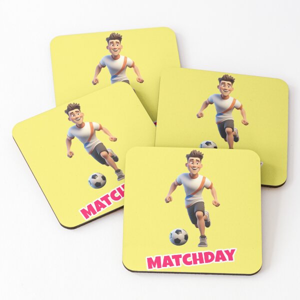 Item preview, Matchday football player running dynamically on the ball quote designed and sold by Mauswohn.
