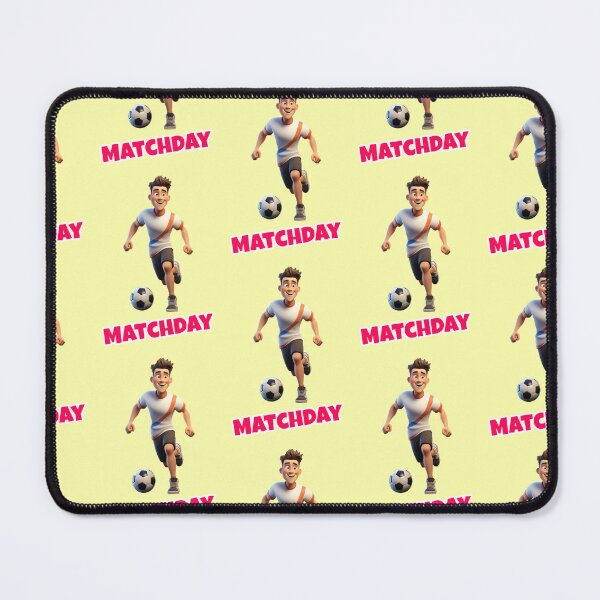 Item preview, Matchday football player running dynamically on the ball quote designed and sold by Mauswohn.