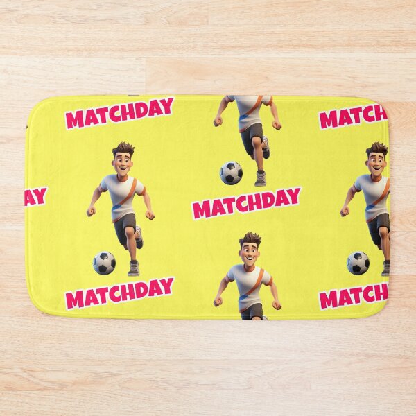 Item preview, Matchday football player running dynamically on the ball quote designed and sold by Mauswohn.