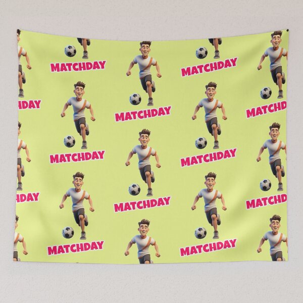Item preview, Matchday football player running dynamically on the ball quote designed and sold by Mauswohn.
