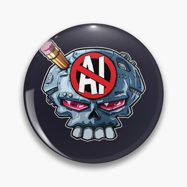 Item preview, Anti AI Robot Skull designed and sold by Ninjatron.