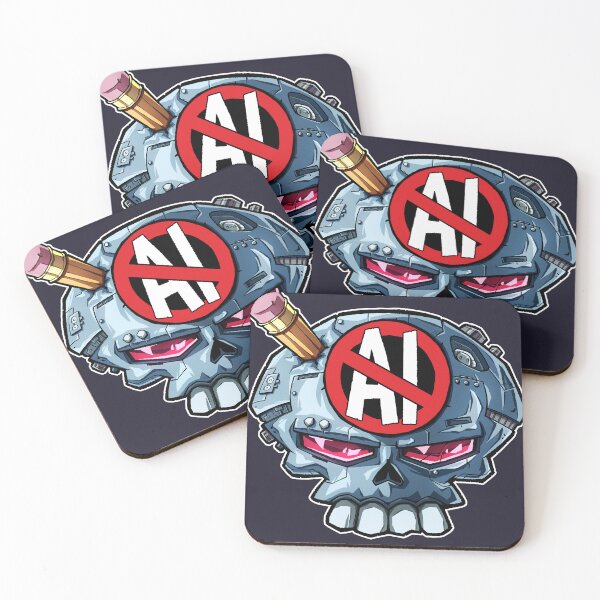 Item preview, Anti AI Robot Skull designed and sold by Ninjatron.