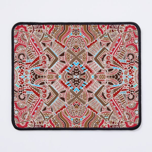 Item preview, Tribal Mandala Seamless Pattern – Rust Brown Turquoise Ethnic Geometric Print designed and sold by 555Design.