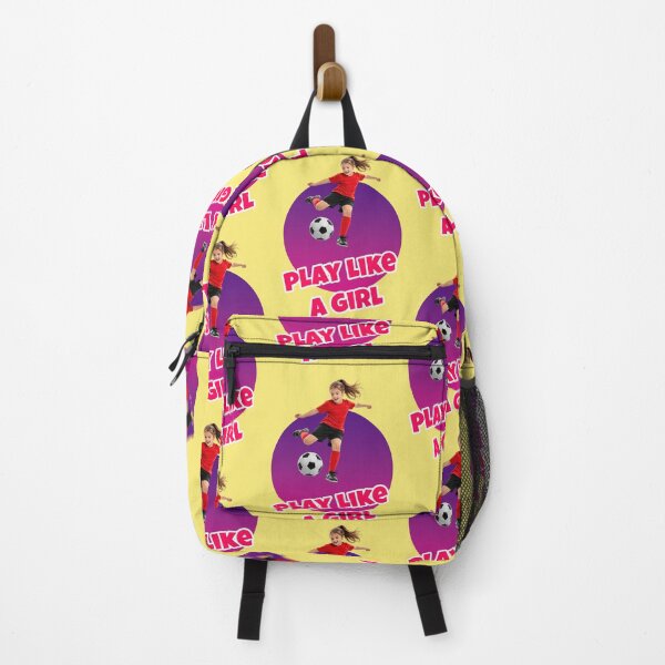 Item preview, Play like a girl, female football player kicks ball designed and sold by Mauswohn.