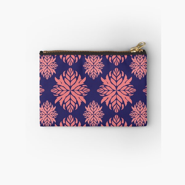 Item preview, Luxury botanical seamless pattern in coral pink and dark blue colors. designed and sold by AjjimaJKM.