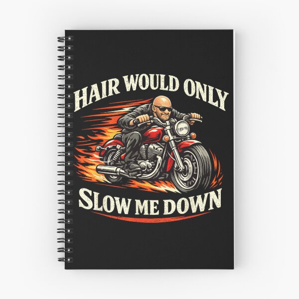 Item preview, Funny Bald Biker Hair Would Only Slow Me Down Motorcycle Rider Design designed and sold by ObukiLantara.