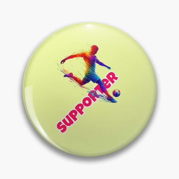 Item preview, A football supporter shoots a ball in bright colors. designed and sold by Mauswohn.