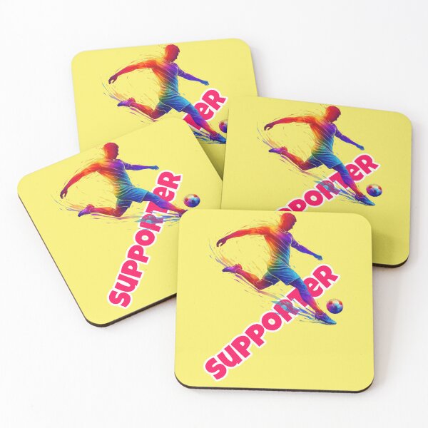 Item preview, A football supporter shoots a ball in bright colors. designed and sold by Mauswohn.