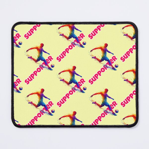 Item preview, A football supporter shoots a ball in bright colors. designed and sold by Mauswohn.