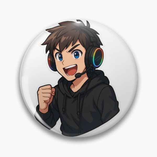 Item preview, Anime Gamer Boy with RGB Headset – Gaming Streamer  designed and sold by Flipnship.