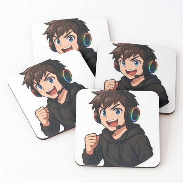 Item preview, Anime Gamer Boy with RGB Headset – Gaming Streamer  designed and sold by Flipnship.