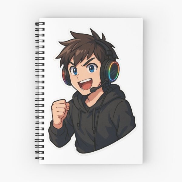 Item preview, Anime Gamer Boy with RGB Headset – Gaming Streamer  designed and sold by Flipnship.