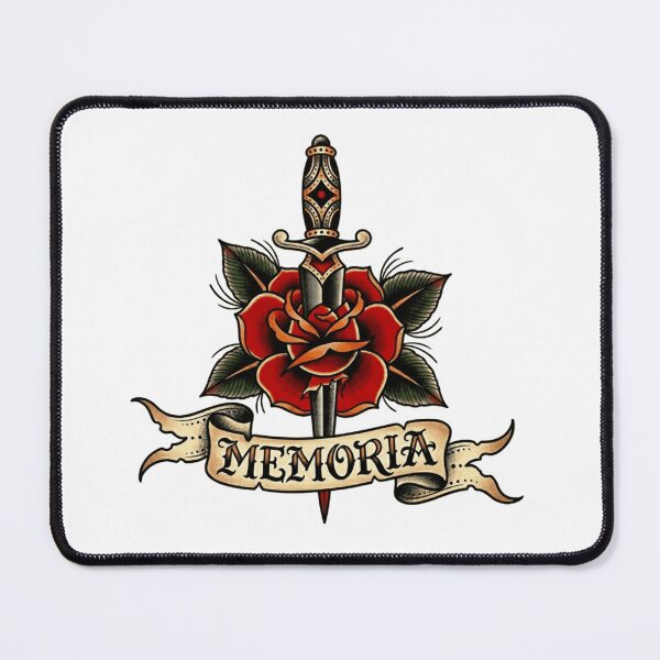Item preview, Rose with dagger old school tattoo designed and sold by Mario-Mora-Art.