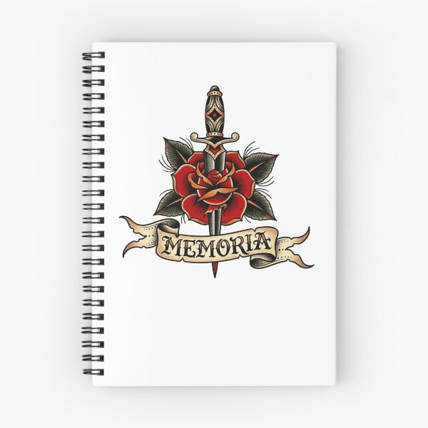 Item preview, Rose with dagger old school tattoo designed and sold by Mario-Mora-Art.
