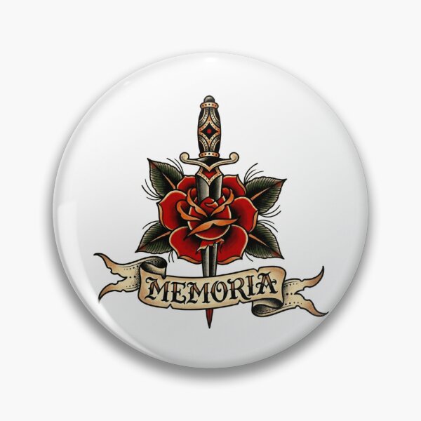 Item preview, Rose with dagger old school tattoo designed and sold by Mario-Mora-Art.
