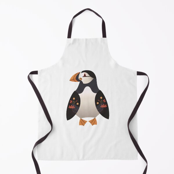 Item preview, Scandinavian Folk Art, Floral Puffin designed and sold by xiao xuans.