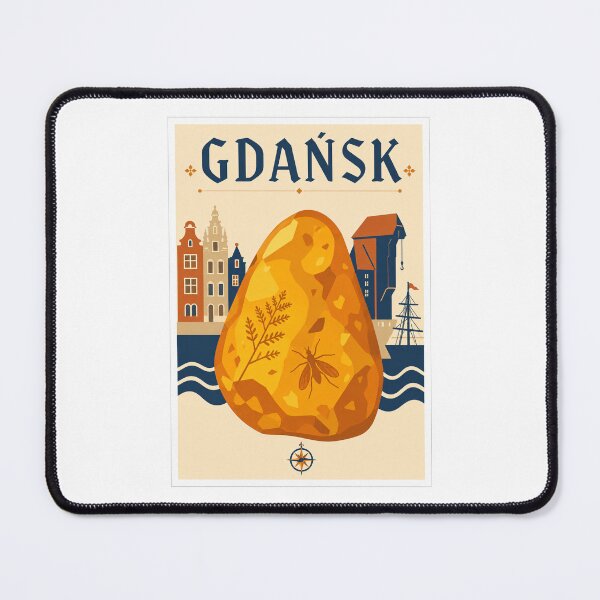 Item preview, Gdansk Amber Baltic Travel Poster designed and sold by Beyond Destinations.