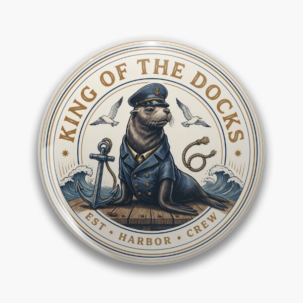 Item preview, Sea Lions - King of the Docks – Nautical Sea Lion Harbor Crew designed and sold by ArcticFoxStudio.