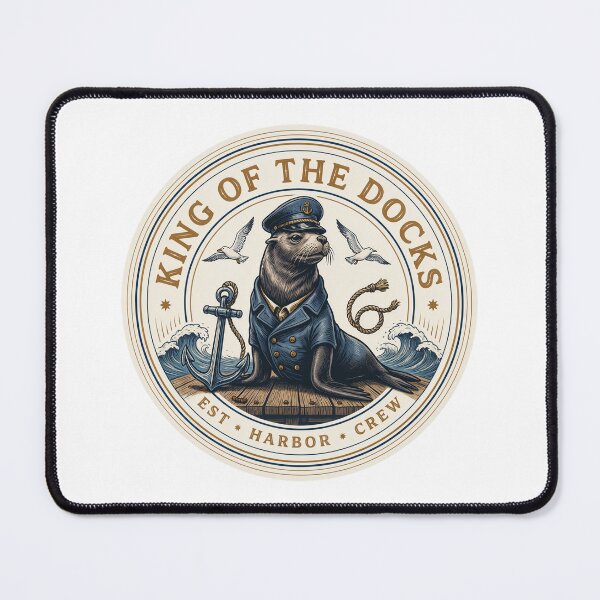 Item preview, Sea Lions - King of the Docks – Nautical Sea Lion Harbor Crew designed and sold by ArcticFoxStudio.