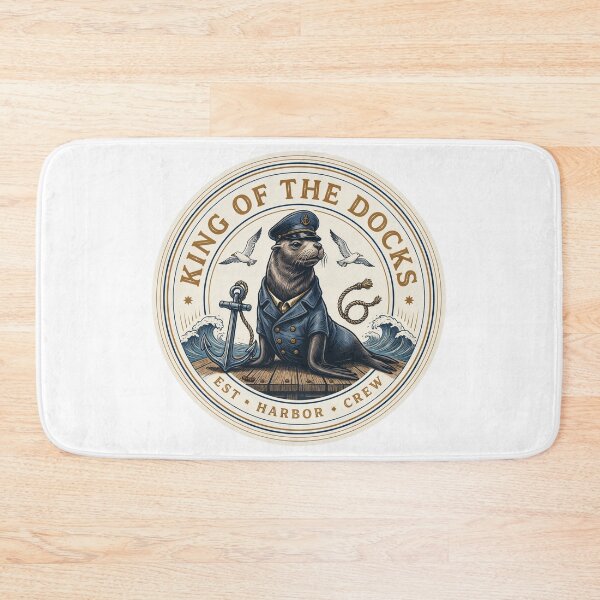 Item preview, Sea Lions - King of the Docks – Nautical Sea Lion Harbor Crew designed and sold by ArcticFoxStudio.