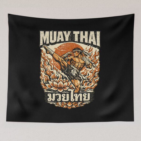 Item preview, MUAY THAI Legendary Fighting Art with Japanese Retro 01 designed and sold by Siam Soul Studio.