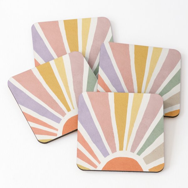 Item preview, Boho Sunrise Abstract Wall Art | Retro Sunburst Minimalist Design designed and sold by SunnyIris.