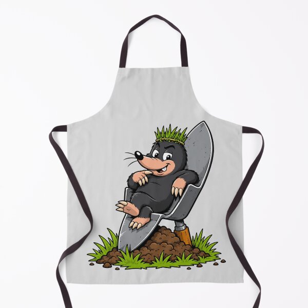 Item preview, Cute Mole on Garden Trowel Cartoon designed and sold by HumanMess.