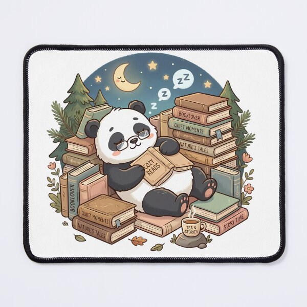Item preview, Cute Panda Sleeping on Books designed and sold by MzulhilmiZam.