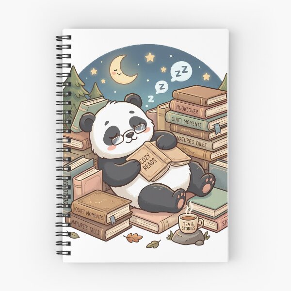 Item preview, Cute Panda Sleeping on Books designed and sold by MzulhilmiZam.
