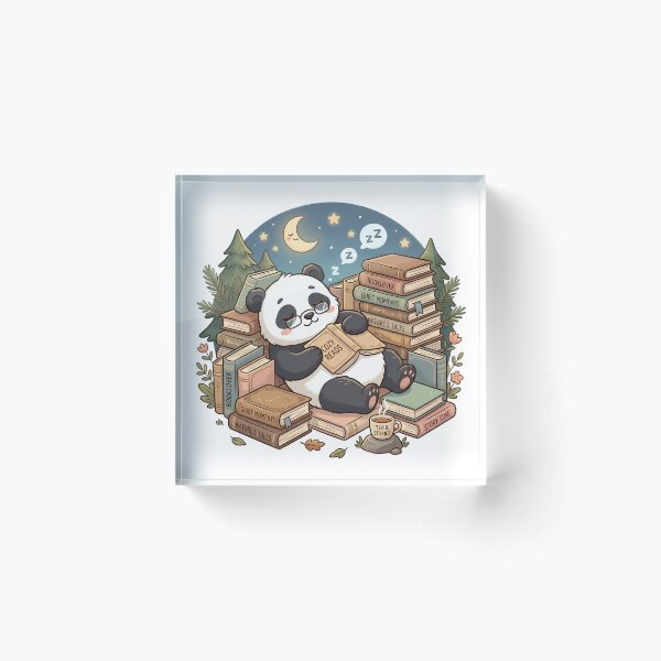 Item preview, Cute Panda Sleeping on Books designed and sold by MzulhilmiZam.